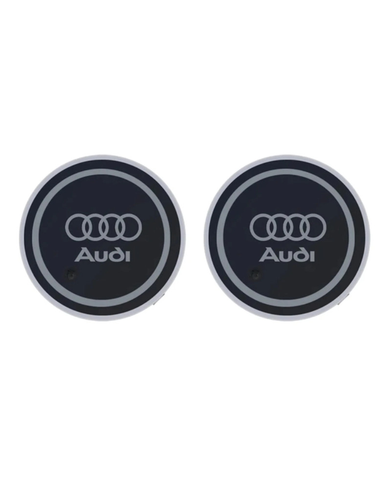 Posavasos luminoso para taza de agua de coche, alfombrillas LED para bebidas, luz de ambiente interior para Audi Sline RS B8 B9 