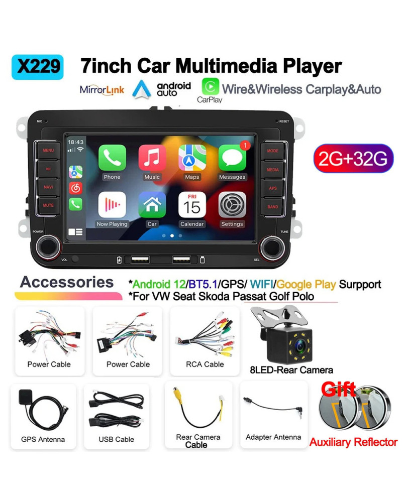 Radio con Android 13 para coche, reproductor Multimedia inteligente para VW, Volkswagen, Golf 5, 6, Touran, Passat B6, Jetta, MK