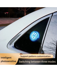 Luz de ambiente de decoración de ventana triangular de coche 3D, accesorios para VW Golf Passat Bora Jetta Tiguan CC Scirocco La