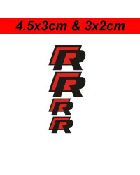 Pinza de freno para coche, calcomanías para rueda, pegatina para Volkswagen VW Rline R Line ABT Logo Polo Passat Golf Bora Jetta