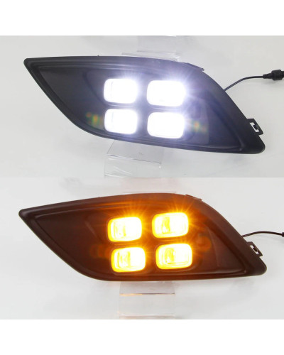 CSCSNL-juego de luces LED de circulación diurna para Chevrolet Sail, luces antiniebla con intermitente amarillo, DRL, 2014, 2015