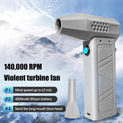 Air Blower 140000RPM Turbo Fan Handheld Turbo Jet Fan Industrial Booster Violent Fan Dust Blower Car Wash Air Gun Cleaning Tool