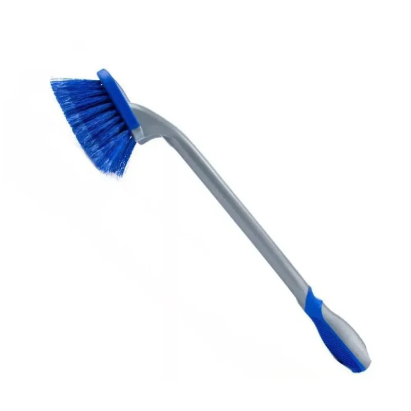 Brosse à anneau en acier pour l'entretien de la voiture, outil de lavage de voiture, brosse de moyeu de roue, brosse bleue BLOHo