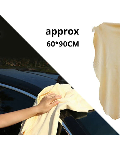 Natural Chamois Free Shape Clean Genuine Leather Cloth Car Auto Home M