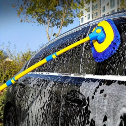 Car Cleaning Brush Car Wash Brush Telescopic Long Handle Mop Chenille Broom Detailing Adjustable Supplies Auto Accessories