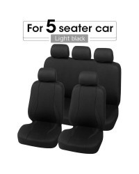 Cubierta de asiento de coche, camiseta negra Universal para Chevrolet Onix, Hyundai HB20, accesorios interiores universales para