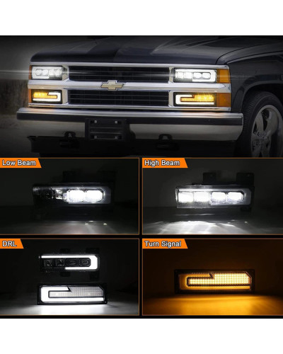 Luz LED derecha o izquierda para Chevy GMC C/K, 1988, 1998, 1500, Silverado, Tahoe Yukon, 2500-3500