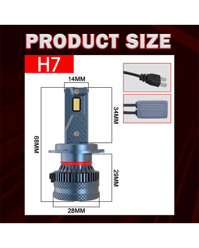 Mini lámpara antiniebla Turbo, 1300W, H3, 880, 881, 6500, K5C, 1000000LM, 9005 K, H4, H11, H27, H1, H8, HB3, 7535, 9006, CSP, HB