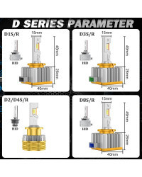 Faro LED Canbus para coche, lámpara de alta potencia, 300W, 30000LM, D3S, D4S, D2S, D5S, D8S, D1R, D2R, D3R, D4R, CSP, para BMW 