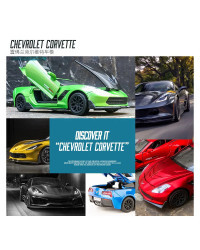 Chevrolet Corvette-Super coche de juguete para niños, modelo de coche, simulación de Metal fundido a presión, vehículos de aleac