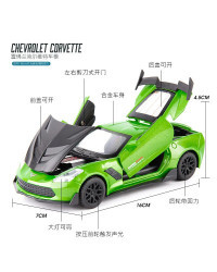 Chevrolet Corvette-Super coche de juguete para niños, modelo de coche, simulación de Metal fundido a presión, vehículos de aleac