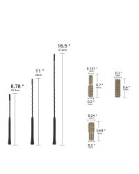 Amplificación de antena de señal de Radio estéreo Universal, 9, 11, 16 pulgadas, para S10, Chevrolet, Asx, Opel, Corsa D, Tuning