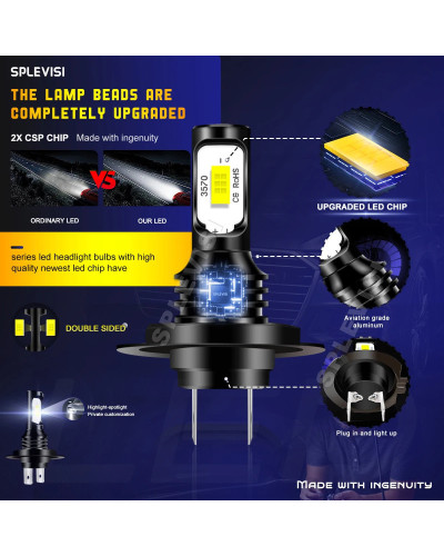 Faro LED H7 de 70W para Chevrolet Captiva, luz de cruce, blanco, 2006, 2007, 2008, 2009, 2010, 2011, 2012, 2013, 2014, 2015, 201