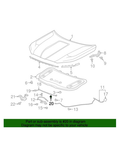 Retenedor de varilla de puntal de capó para Chevrolet Bolt EV Volt Buick Velite 5, bloqueo de Cable de capó, soporte de fijación