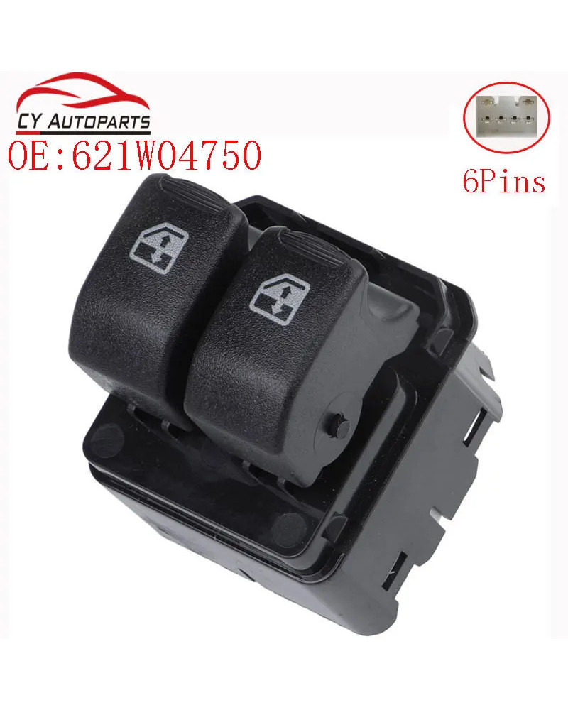 Interruptor de ventana eléctrica delantera izquierda para Chevrolet, Spark, Matiz, Aveo, Daewoo Kalos, 621W04750, nuevo