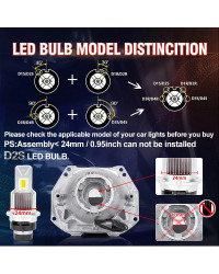 Bombillas de faros LED HID D1S D3S D2R D4R, Kit reemplazable Xeon LED, tubo de cobre grande con aletas de 30000LM, 30 piezas, Ch