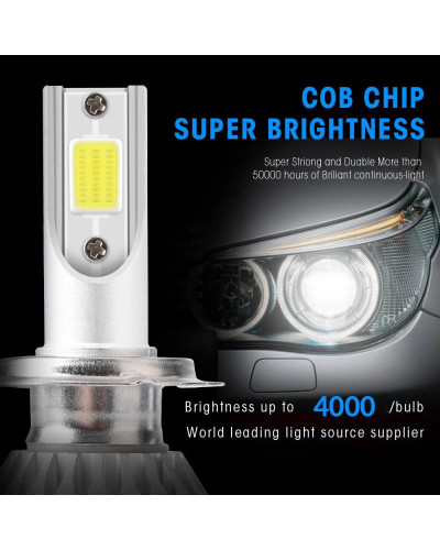 Faros led de coche C6, Bombilla H7 H4 H8 H1 H3 H11 HB3 9005 HB4 9006 9007, luces antiniebla 3000K 6000K, venta al por mayor, 2 u