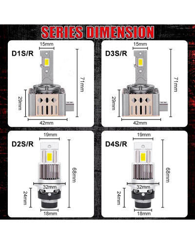 HLXG-bombillas de xenón para faro delantero de coche, lámpara Turbo para motocicleta, D2S, D4S, HID, D1S, D3S, Canbus, D1R, D2R,