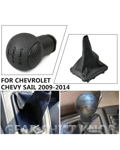 Perilla de palanca de cambio de marchas, cubierta de palanca de cambios de 5 velocidades para Chevrolet Chevy Sail 2009-2014, tr