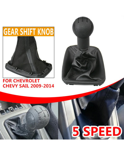 Perilla de palanca de cambios MT de 5 velocidades, cubierta de transmisión, reemplazo para Chevrolet Chevy Sail 2009-2014