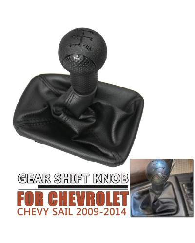 Perilla de palanca de cambios MT de 5 velocidades, cubierta de transmisión, reemplazo para Chevrolet Chevy Sail 2009-2014