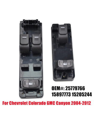 Interruptor de ventana de alimentación principal delantera, Control de botón para Chevrolet, Colorado, GMC, Canyon, Hummer, H3, 