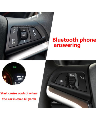 Nuevo interruptor de Control de crucero multifunción botón de volante Bluetooth Audio Control de velocidad de crucero para Chevr