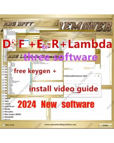 DTC remover 10 ECU Gifts and DPF+EGR+Lambda+Remover v2017_05 Version S
