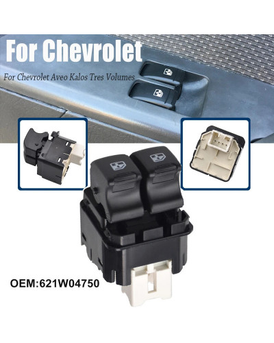 Interruptor de elevalunas delantero izquierdo para coche, botón elevador de vidrio, 621W04750, para Chevrolet Aveo Kalos, Tres v