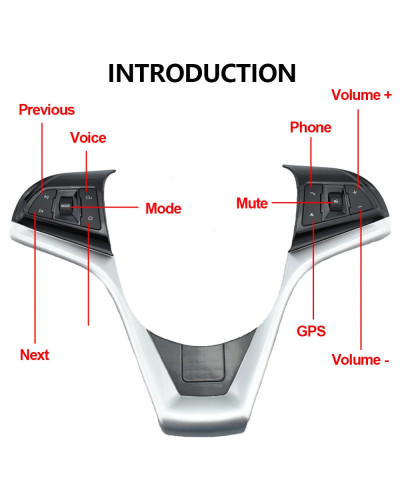 De alta calidad de múltiples funciones de control de volante interruptor de botón para Chevrolet Cruze 2009-2014 estilo de coche