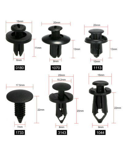 Pasador de retenedor de empuje de carrocería de coche mixto, Clip de sujeción, remache de puerta de parachoques para Chevrolet C