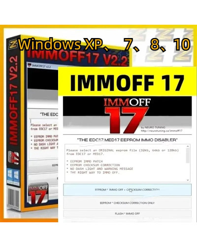 IMMO OFF Newest IMMOFF17 Software EDC17 with keygen Immo Off Ecu Progr