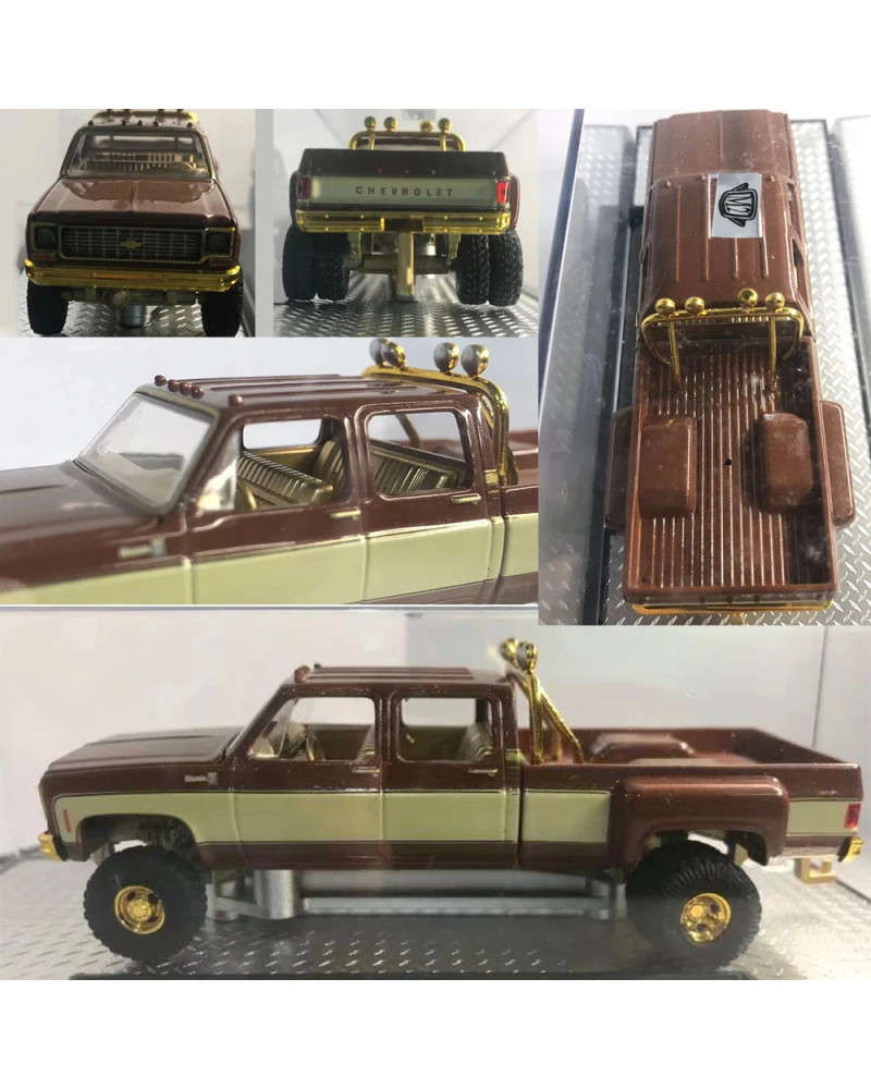 Máquina M2 1:64 modelo de coche de aleación 1975, Chevrolet GMC Coke, Día de los muertos, edición oculta, Serie de camionetas, r