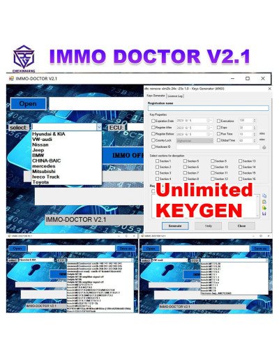 IMMO DOCTOR V2.1 With Unlimited KEYGEN Immo Off Software ECU Chip Tuni