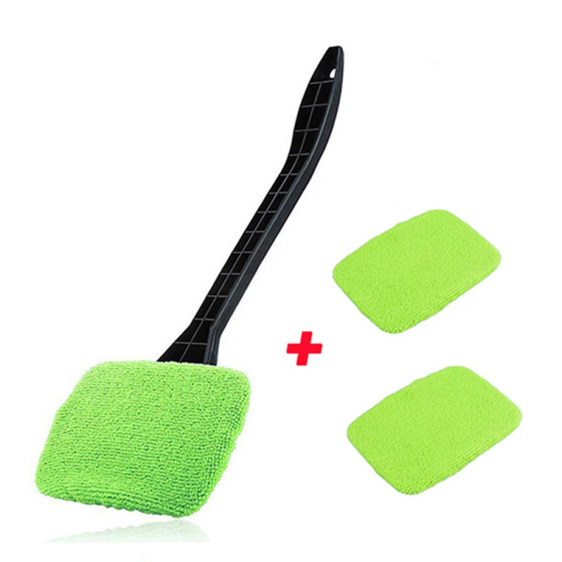 Car Window Cleaner Brush Kit Windshield Cleaning Wash Tool Inside Interior Auto Glass Wiper With Long Handle Car Accessories