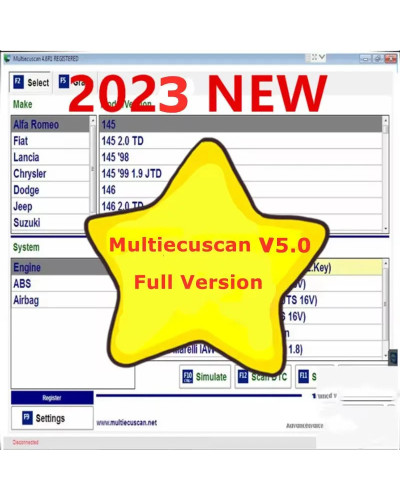 New multiecuscan fiat original software 2023 Multiecuscan V5.0 For Fia