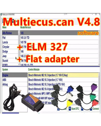 New multiecuscan fiat original software 2023 Multiecuscan V5.0 For Fia