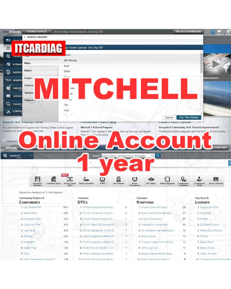 2024 Mitchell One Year Online Account Car Diagnostic Software for TPMS