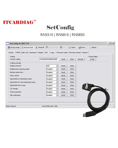 SetConfig 2.5.1 & 2.8.1 for RNS Identify Supports RNS510 RNS810 RNS850