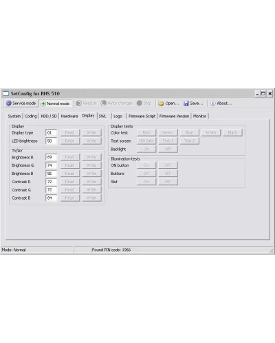 SetConfig 2.5.1 & 2.8.1 for RNS Identify Supports RNS510 RNS810 RNS850