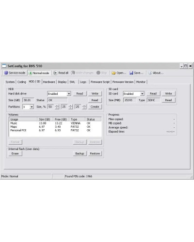 SetConfig 2.5.1 & 2.8.1 for RNS Identify Supports RNS510 RNS810 RNS850