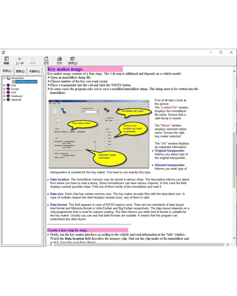 Immo off EEPROM Location Software Show Original Allowed Transponder Da