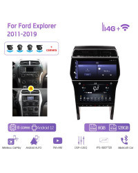 12,3 "para Ford Explorer 2011-2019 reproductor de vídeo Multimedia para coche Radio de navegación GPS Android12 8 + 128G 8 núcle