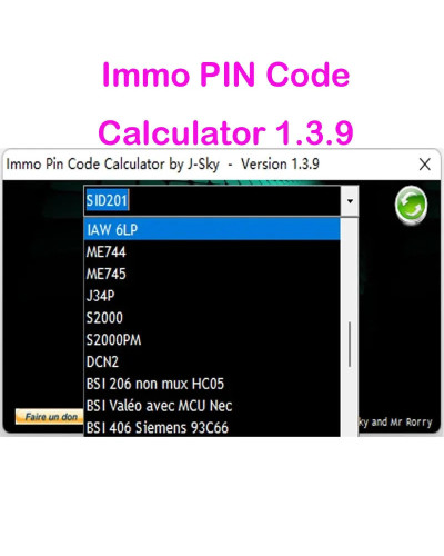 Immo PIN Code Calculator 1.3.9 software decode pin code on many PSA ec