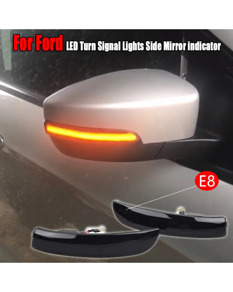 Luz LED de señal de giro dinámica para coche Ford, indicador de espejo lateral intermitente para modelo Kuga Escape C520, piezas