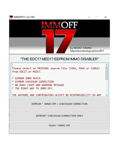 IMMO OFF 17 IMMOFF17 Software Activate Version EDC17 MED 17 Immo Off E