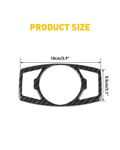 Cubierta decorativa de fibra de carbono para interruptor de faro de coche Ford Mustang, accesorios de estilo de coche, 1 piezas,