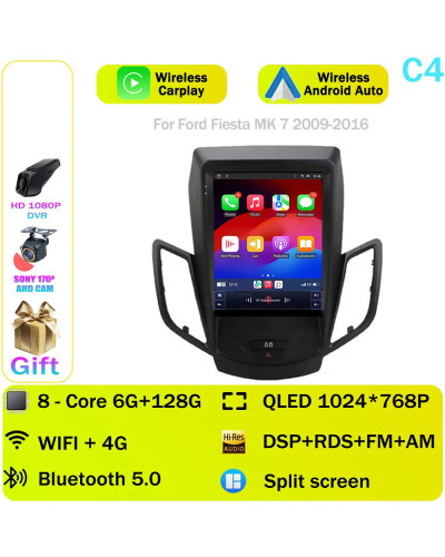 Radio Multimedia con GPS para coche, reproductor de vídeo con android 14, 9,7 pulgadas, estéreo, Carplay, BT5.0, 4G, WIFI, para 