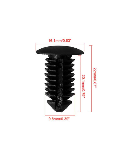 Clips de nailon para guardabarros de coche, retenedor de escudo de parachoques, remache de plástico para GM, Ford y Chrysler, ag