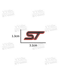 Calcomanía de Metal 3d para volante de coche, insignia ST, emblema para Ford Focus MK2 MK3.5 MK4 Kuga Puma Fiesta ST, accesorios